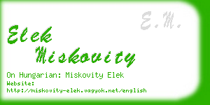 elek miskovity business card